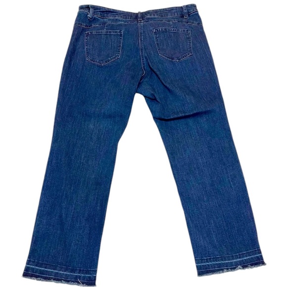 Elena Miro Medium Wash Denim Jeans Size 12 Button Zipper Fly Embellished Pants - Picture 2 of 8